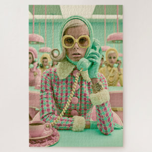 Retro-Pastell-Callcenter-Mode Puzzle