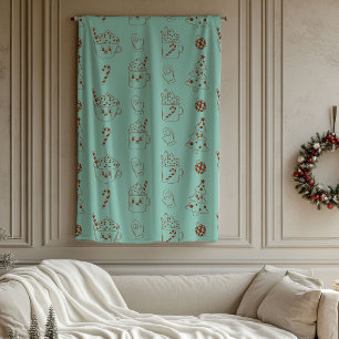 Retro-Pastell-Decke Groovy Weihnachten Home Touch Fleecedecke
