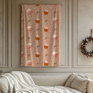Retro-Pastell-Decke Groovy Weihnachten Zuhause Tou Fleecedecke