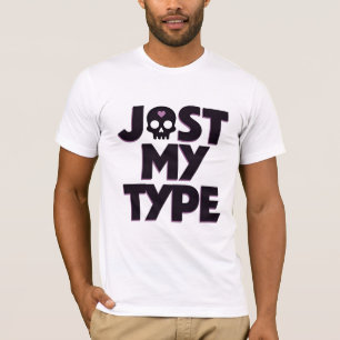 Retro Pastell-Goth-Schädel "Genau mein Typ" Typogr T-Shirt