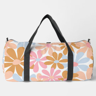 Retro-Pastell-Groovy-Daisy-Blumenmuster Duffle Bag