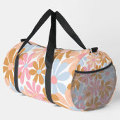 Retro-Pastell-Groovy-Daisy-Blumenmuster Duffle Bag (Rechte Ecke)