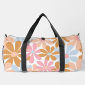 Retro-Pastell-Groovy-Daisy-Blumenmuster Duffle Bag (Rückseite)