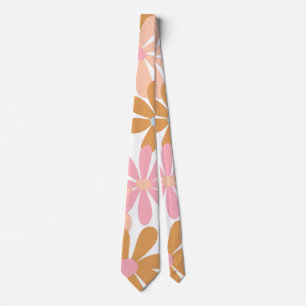 Retro-Pastell-Groovy-Daisy-Blumenmuster Krawatte