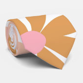 Retro-Pastell-Groovy-Daisy-Blumenmuster Krawatte (Gerollt)