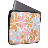 Retro-Pastell-Groovy-Daisy-Blumenmuster Laptopschutzhülle (Vorne Rechts)