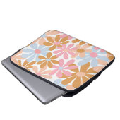 Retro-Pastell-Groovy-Daisy-Blumenmuster Laptopschutzhülle (Vorne Knopf)