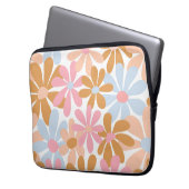 Retro-Pastell-Groovy-Daisy-Blumenmuster Laptopschutzhülle (Vorderseite Links)