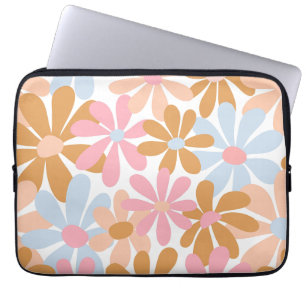 Retro-Pastell-Groovy-Daisy-Blumenmuster Laptopschutzhülle