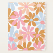 Retro-Pastell-Groovy-Daisy-Blumenmuster Planer (Rückseite)