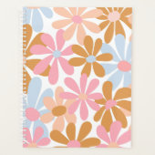 Retro-Pastell-Groovy-Daisy-Blumenmuster Planer (Vorderseite)