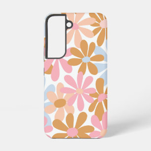 Retro-Pastell-Groovy-Daisy-Blumenmuster Samsung Galaxy Hülle
