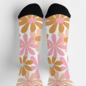 Retro-Pastell-Groovy-Daisy-Blumenmuster Socken (Oben)