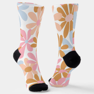 Retro-Pastell-Groovy-Daisy-Blumenmuster Socken