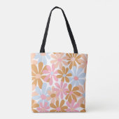 Retro-Pastell-Groovy-Daisy-Blumenmuster Tasche (Rückseite)