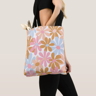 Retro-Pastell-Groovy-Daisy-Blumenmuster Tasche