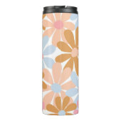 Retro-Pastell-Groovy-Daisy-Blumenmuster Thermosbecher (Rückseite)