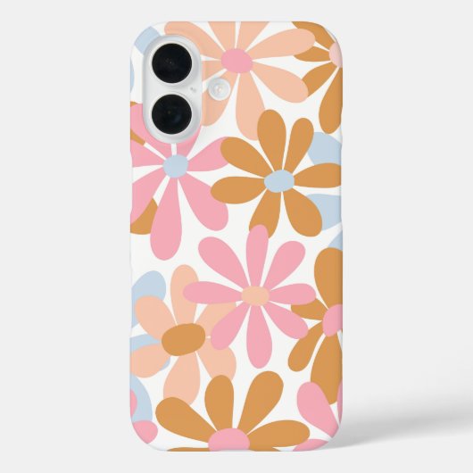 Retro-Pastell-Groovy-Gänseblümchen-Blumenmuster Case-Mate iPhone Hülle (Rückseite)