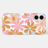 Retro-Pastell-Groovy-Gänseblümchen-Blumenmuster Case-Mate iPhone Hülle (Rückseite (Horizontal))