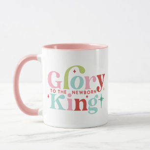 Retro Pastell Herrlichkeit für den neugeborenen Kö Tasse