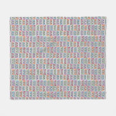 Retro-Pastell-Kassetten-Tapes-Muster Fleecedecke (Vorderseite (Horizontal))