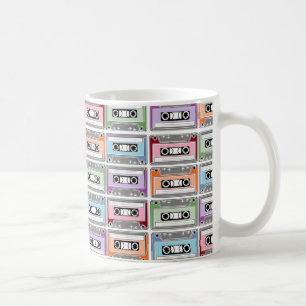 Retro-Pastell-Kassettenmuster Kaffeetasse