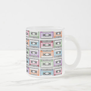 Retro-Pastell-Kassettenmuster Mattglastasse