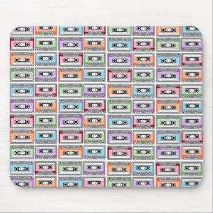 Retro-Pastell-Kassettenmuster Mousepad