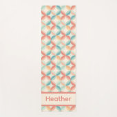 Retro-Pastell-Monogramm Yogamatte (Vorderseite)