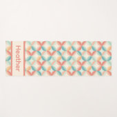 Retro-Pastell-Monogramm Yogamatte (Vorderseite (Horizontal))