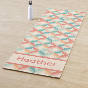 Retro-Pastell-Monogramm Yogamatte