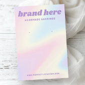 Retro Pastell Regenbogen lila Ohrring-Karte