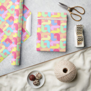 Retro-Pastell-Schleifen Geschenkpapier