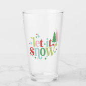 Retro Pastell Schnee lassen Glas (Vorderseite)
