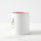 Retro Pastell Schnee lassen Tasse (Zentrum)
