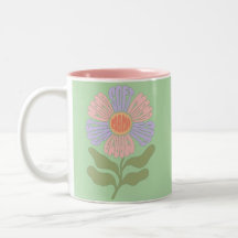 Retro-Pastell "Soft Mama" Groovy-Blumentypografie