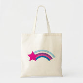 Retro-Pastell-Stern und Regenbogenbogen Tragetasche (Vorne)