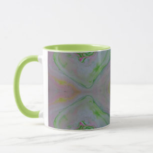 Retro-Pastell-Wassermelonen-Marmor-Fluid-Art-Limet Tasse