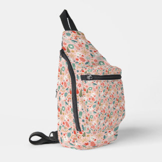 Retro-Pastell-Weihnachten Crossbody Bag