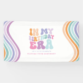 Retro Pastellfarben Moderne Geburtstagszeit Banner