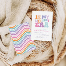 Retro Pastellfarben Moderne Geburtstagszeit