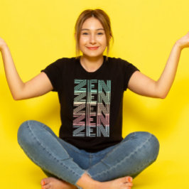Retro Pastellfarben ZEN Farbenfrohe Gefälle Yoga s T-Shirt
