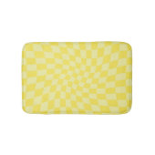 Retro Pastellgelbe Karos verschleierte Karton Badematte (Vorderseite)