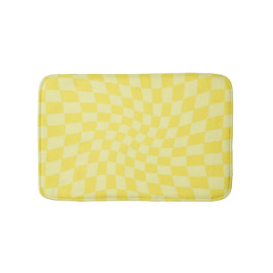 Retro Pastellgelbe Karos verschleierte Karton Badematte