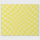 Retro Pastellgelbe Karos verschleierte Karton Geschenkpapier (Flach)