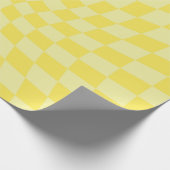 Retro Pastellgelbe Karos verschleierte Karton Geschenkpapier (Ecke)