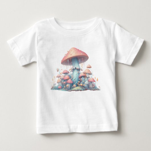 Retro Pastellpilze in sanften Farben 02 Baby T-shirt (Vorderseite)