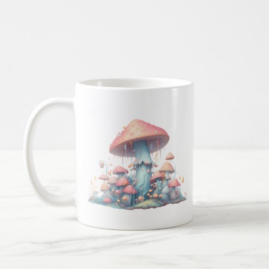 Retro Pastellpilze in sanften Farben 02 Kaffeetasse (Links)