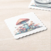 Retro Pastellpilze in sanften Farben 02 Untersetzer (angewinkelt)