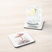 Retro Pastellpilze in sanften Farben 03 Getränkeuntersetzer (Rechte Seite)